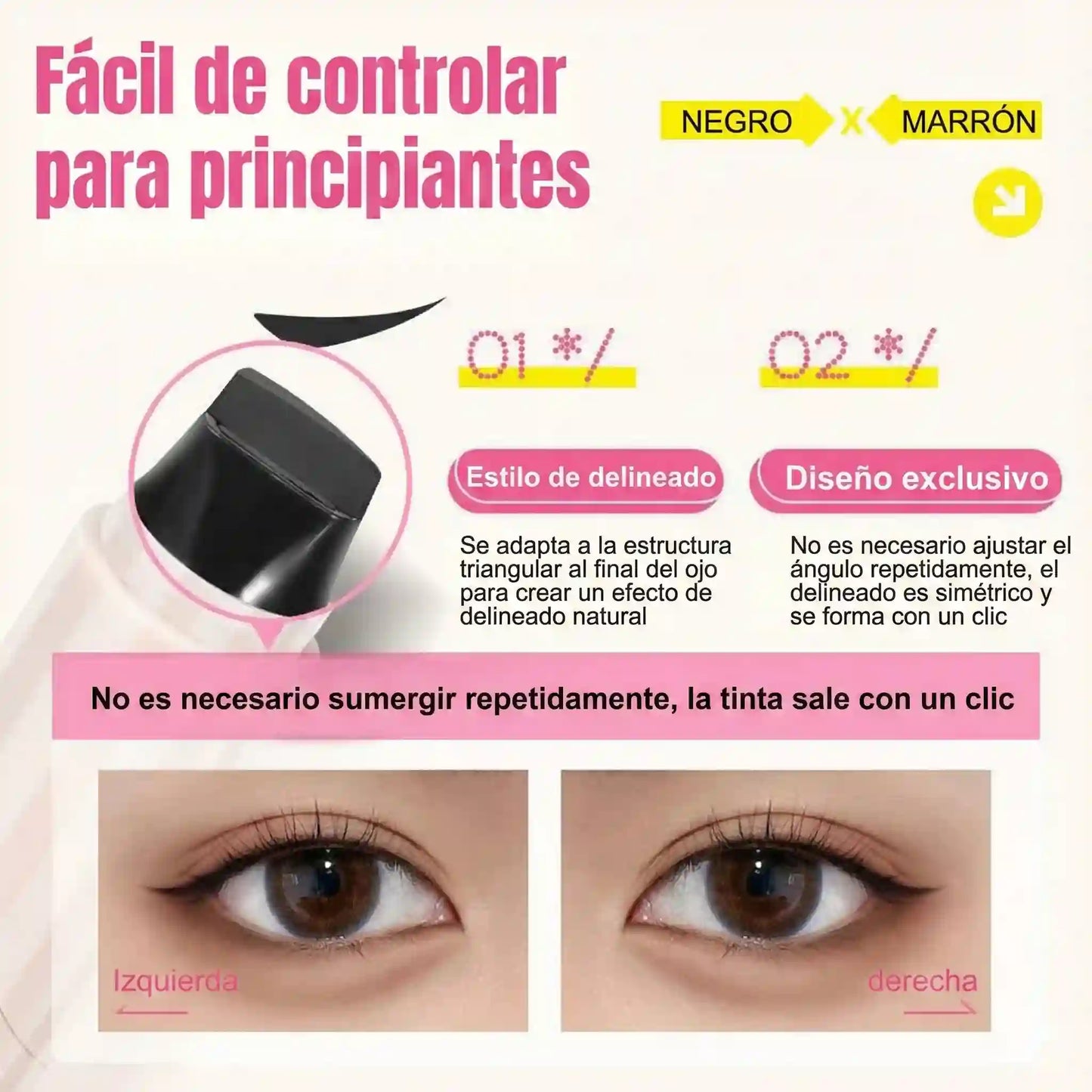 Guía de Silicona "Mirada Perfecta": Tu Aliado para un Delineado Profesional con solo 2 toques