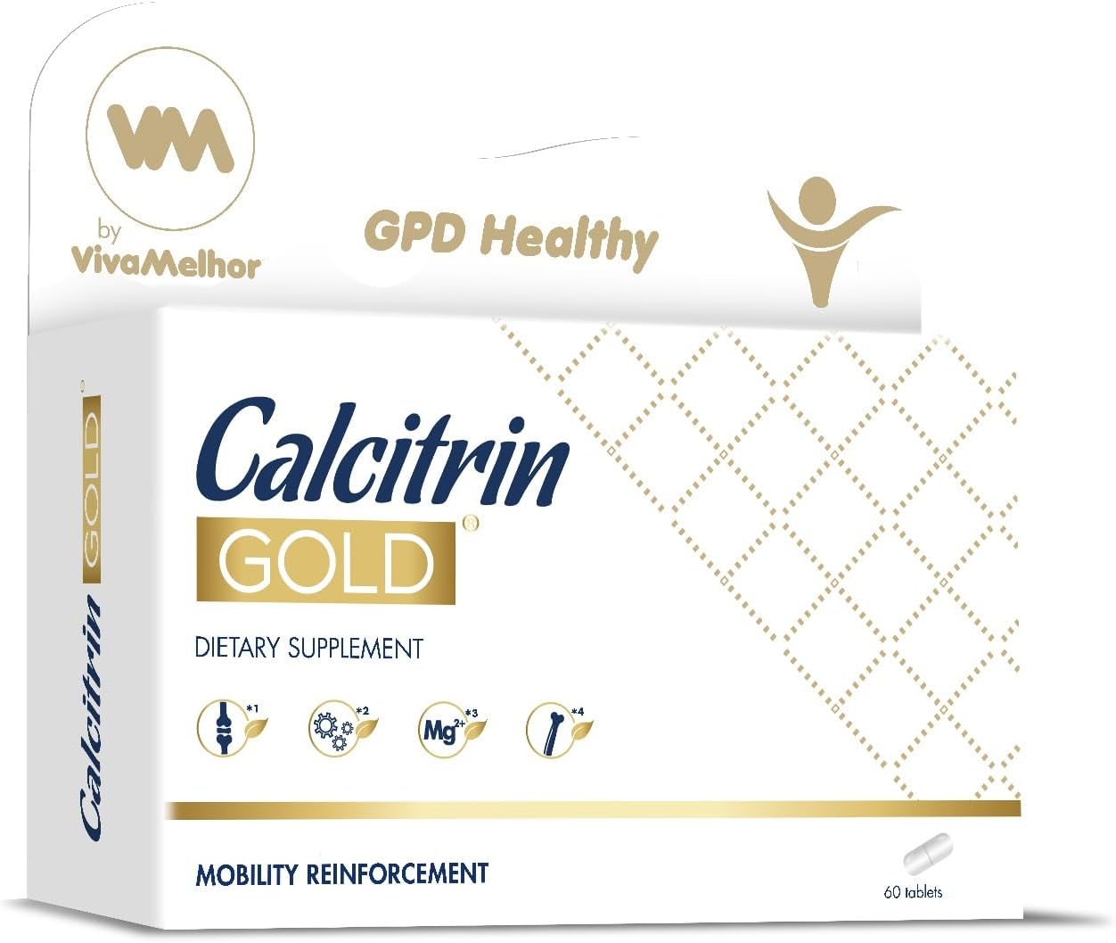 Calcitrin Gold Suplemento dietético, refuerzo de movilidad, 60 tabletas