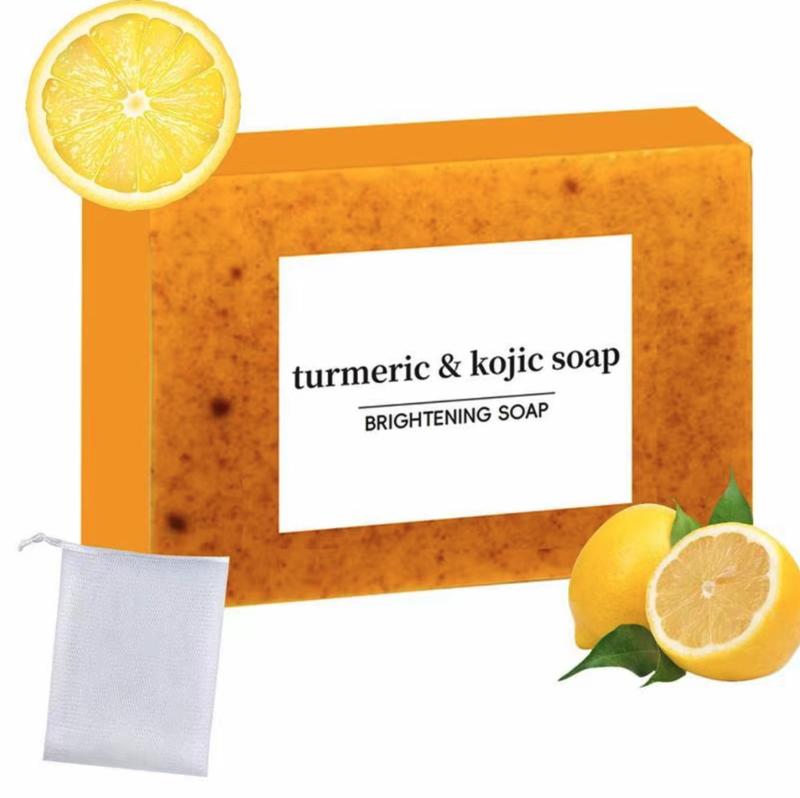 Jabón de Cúrcuma Natural (100 gramos): Tu Aliado Diario para una Piel Radiante y Uniforme (Incluye Bolsita de tela)
