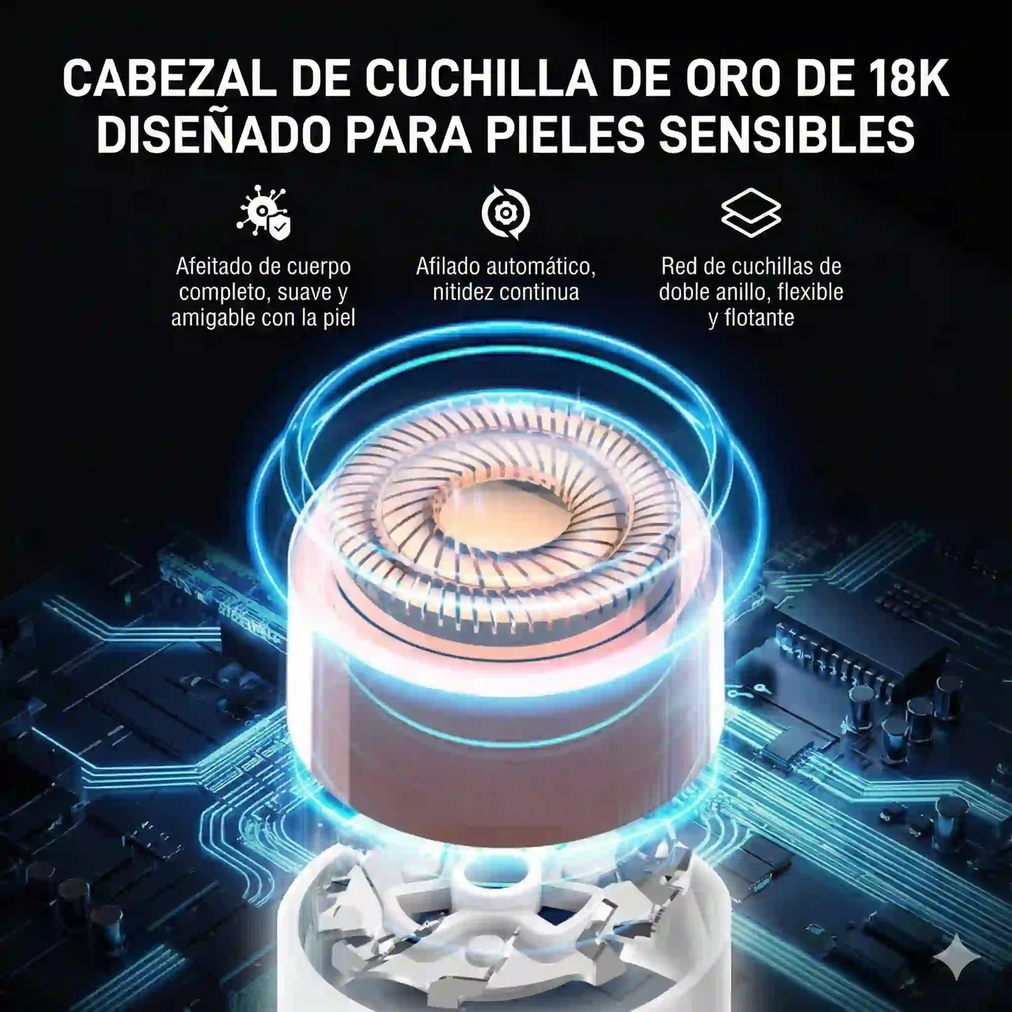 Depiladora Facial KAPHIO 2 en 1: Piel de Porcelana Sin Dolor ni Irritación al Instante