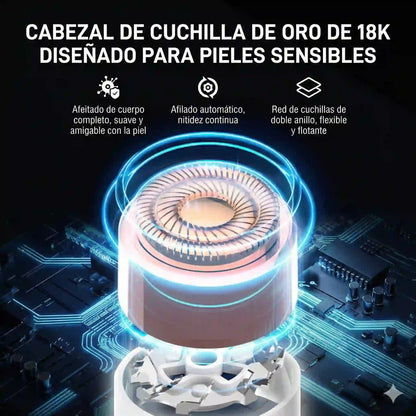 Depiladora Facial KAPHIO 2 en 1: Piel de Porcelana Sin Dolor ni Irritación al Instante