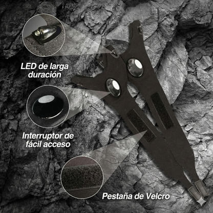 GUANTES CON LUZ LED RECARGABLE