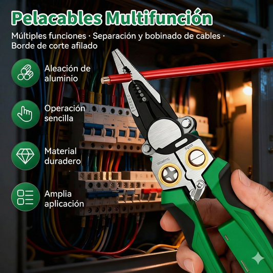 Pinzas Alicate 8 en 1, multifuncional con detector de voltage