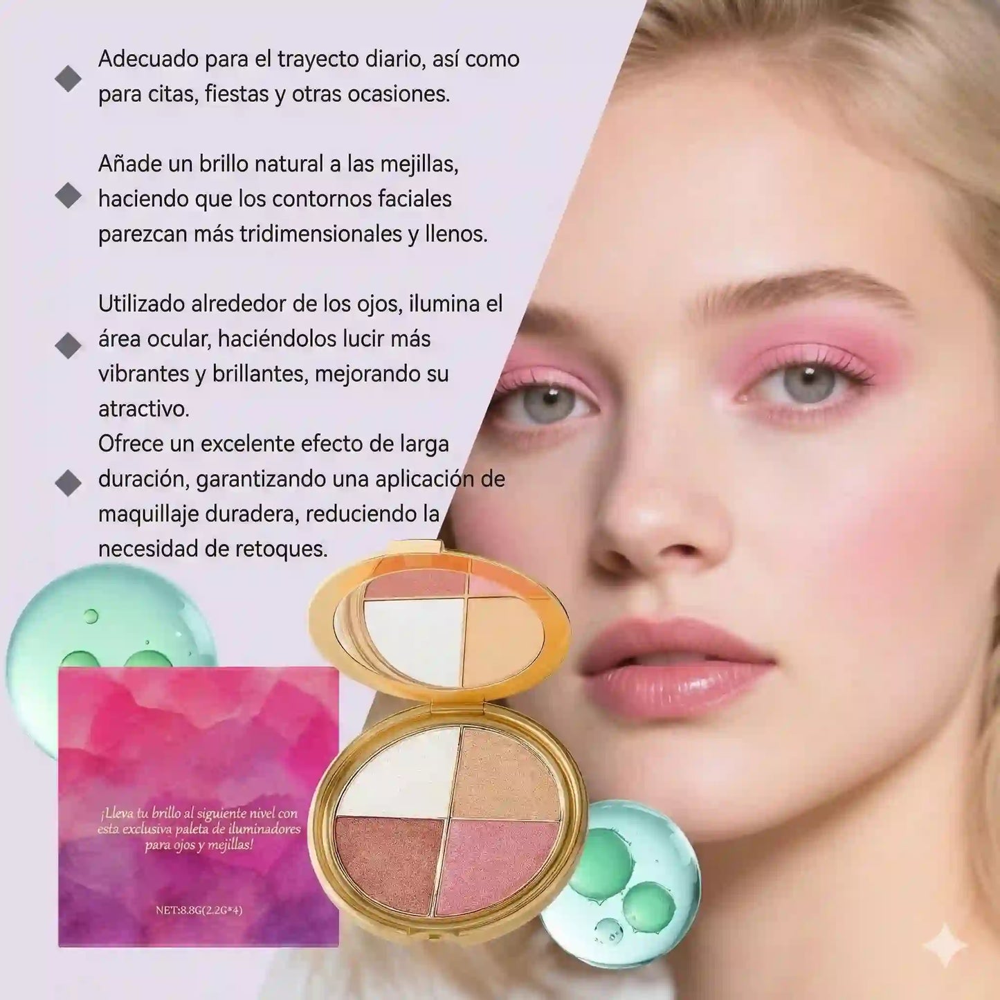 Tarte Glow Wardrobe Eye & Cheek: El secreto para un rostro iluminado y fresco en un solo estuche.