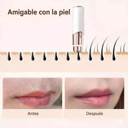 Depiladora Facial KAPHIO 2 en 1: Piel de Porcelana Sin Dolor ni Irritación al Instante