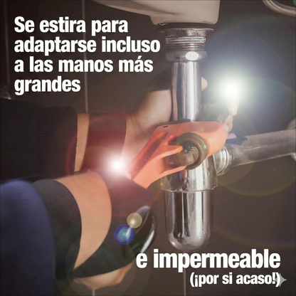 GUANTES CON LUZ LED RECARGABLE
