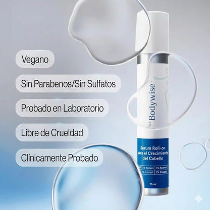 Roll-On Revitalizante Bodywise con Romero y Redensyl: Recuperá la densidad de tu cabello sin enchastres.